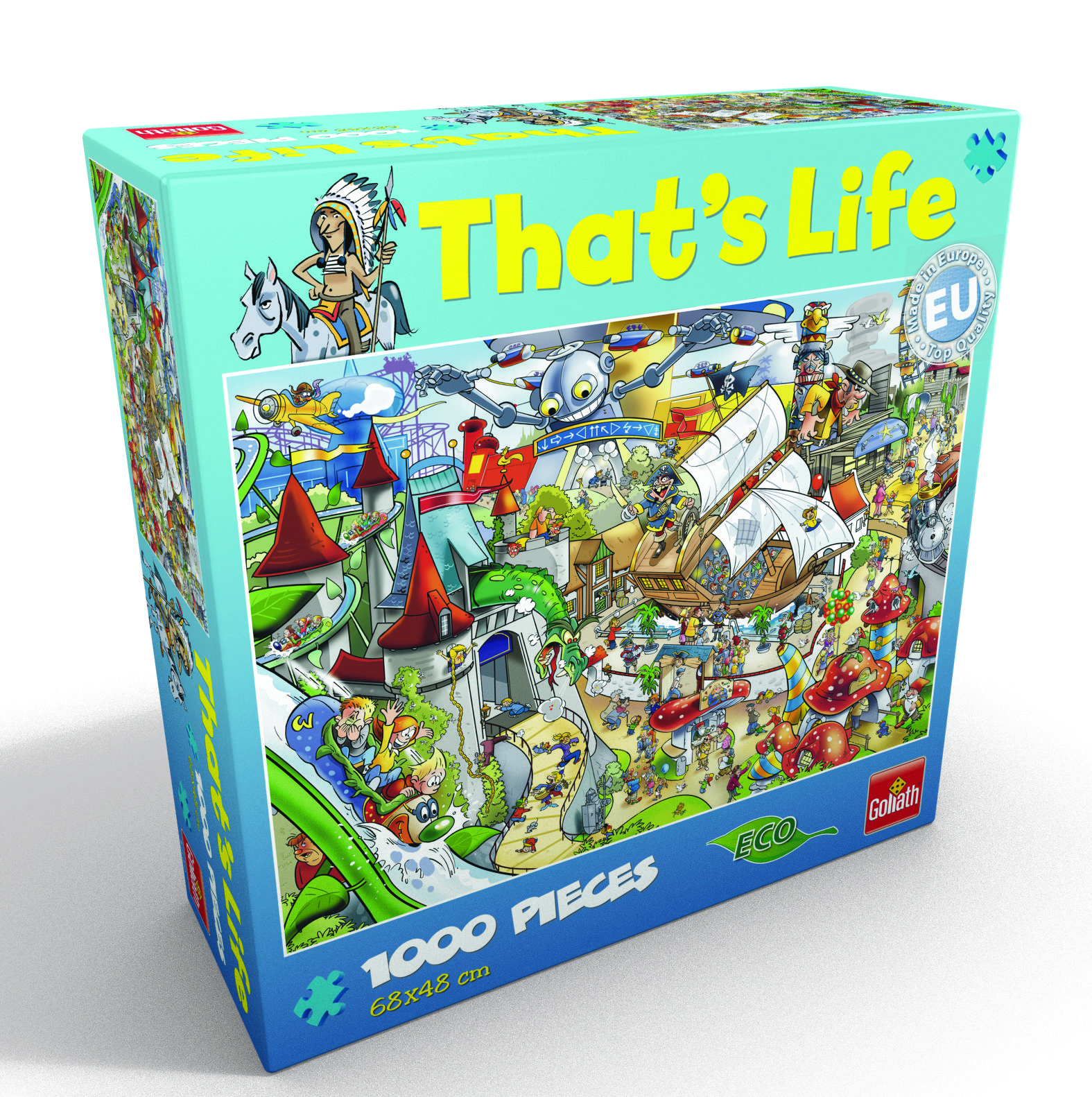 Nuevo ◄ Jigsaw cómic puzzle that's Life Amusement Park ► Village 1000 piezas 